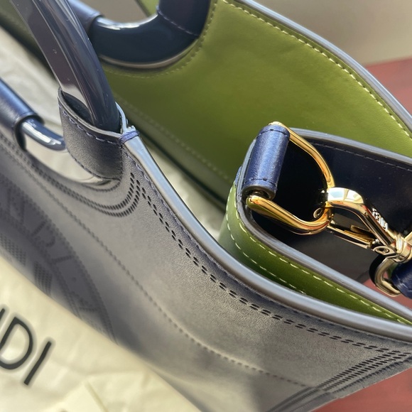 Fendi Navy Shopping Tote Bag - Picture 2 of 5